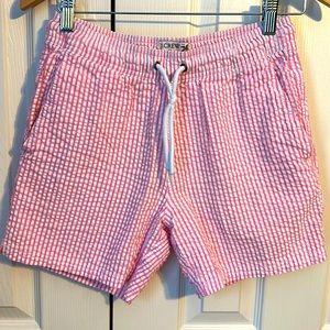 J.Crew Men’s Pink Seersucker Swim Trunks